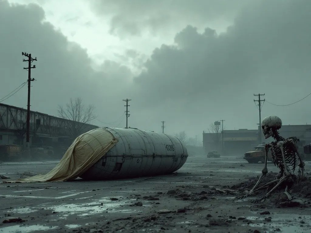 A supply pod down in the badlands
